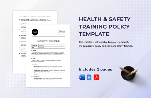 Health & Safety Training Policy Template