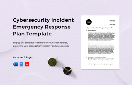 Cybersecurity Incident Emergency Response Plan Template