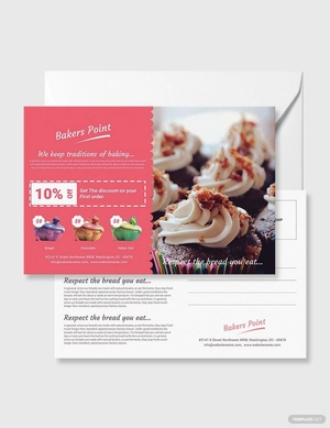 Bakery Postcard Template