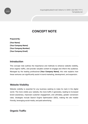 Free Concept Note Template to Edit Online