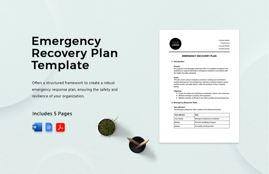 Emergency Recovery Plan Template