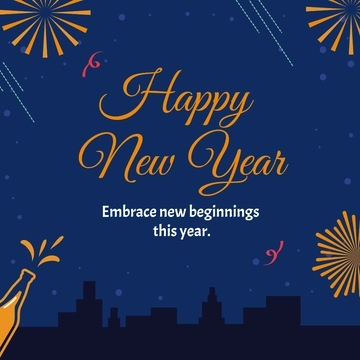 Free New Year Instagram Post for Business Template to Edit Online