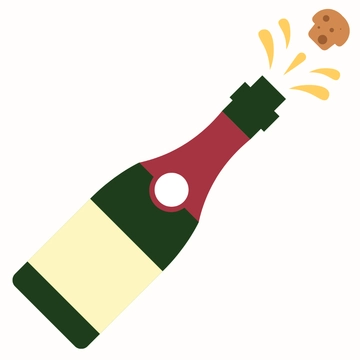 Free Champagne New Year Clipart Template to Edit Online