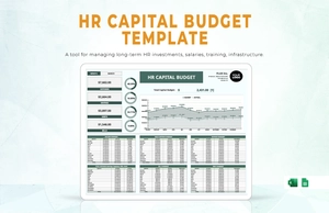 HR Capital Budget Template