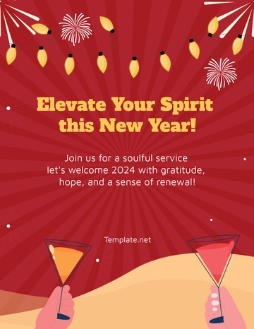Free New Years Service Flyer Template to Edit Online