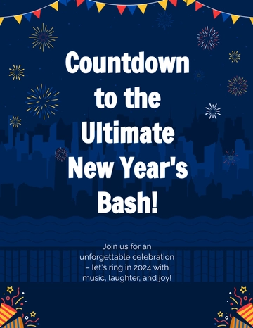 Free New Year's Eve Celebration Flyer Template to Edit Online