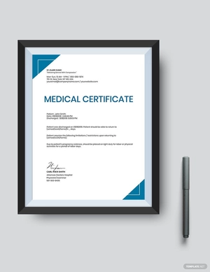 Medical Certificate Template for Pregnancy Sickness