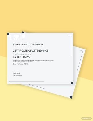 Meeting Attendance Certificate Template