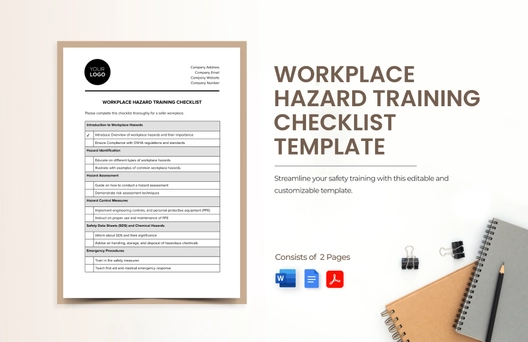 Workplace Hazard Training Checklist Template