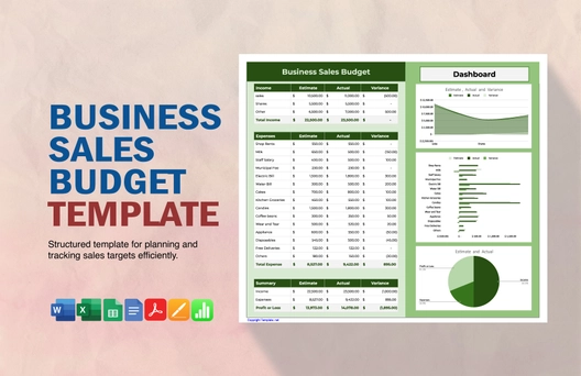 Business Sales Budget Template