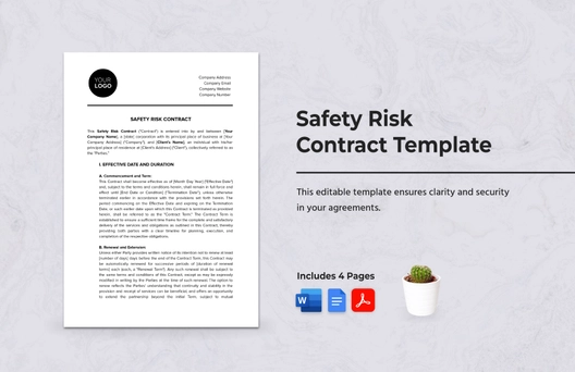 Safety Risk Contract Template