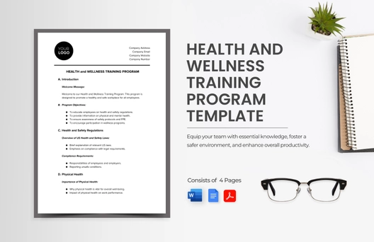 Health and Wellness Training Program Template
