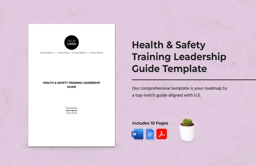 Health & Safety Training Leadership Guide Template