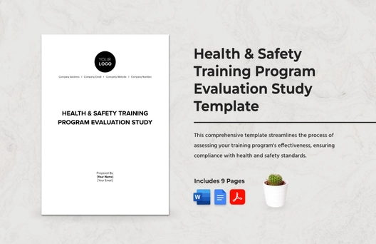 Health & Safety Training Program Evaluation Study Template