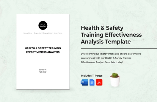 Health & Safety Training Effectiveness Analysis Template