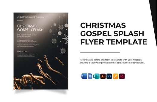 Christmas Gospel Splash Church Flyer Template