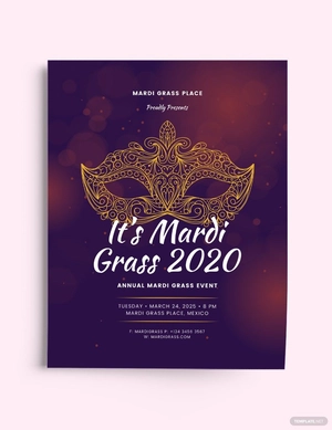 Classy Mardi Gras Flyer Template