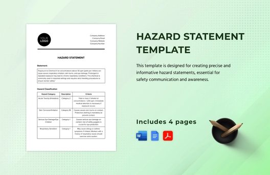 Hazard Statement Template