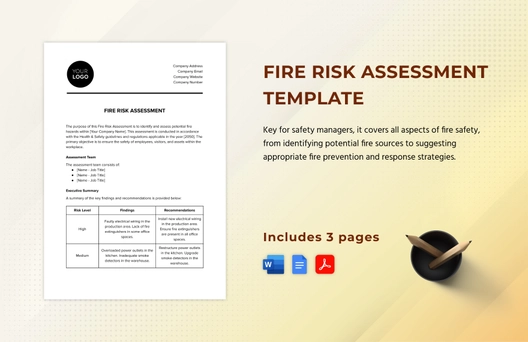 Fire Risk Assessment Template