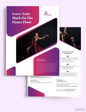 Insignia Dance Studio Flyer Template