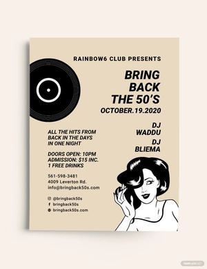 Retro 50 Flyer Template