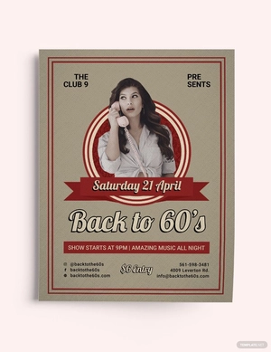 Retro 60 Flyer Template