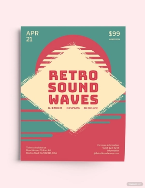Retro Grunge Party Flyer Template