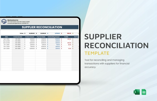 Supplier Reconciliation Template