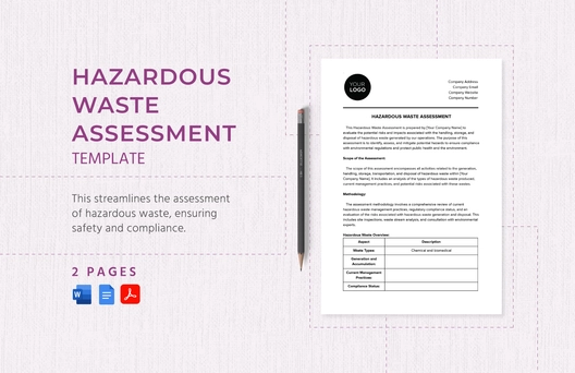 Hazardous Waste Assessment Template