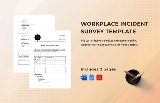 Workplace Incident Survey Template