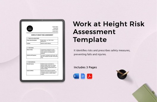 Work at Height Risk Assessment Template