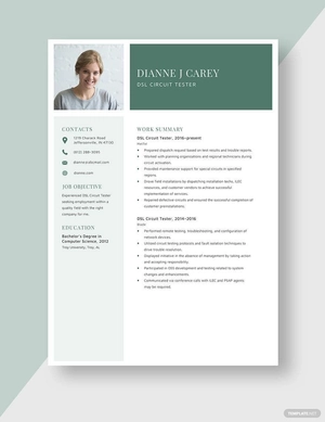 DSL Circuit Tester Resume