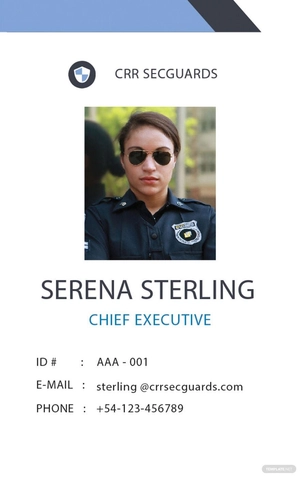 Security Guard ID Card Template