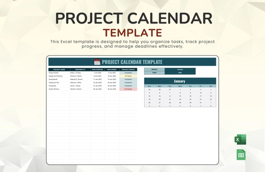 Project Calendar Template Project Calendar Template