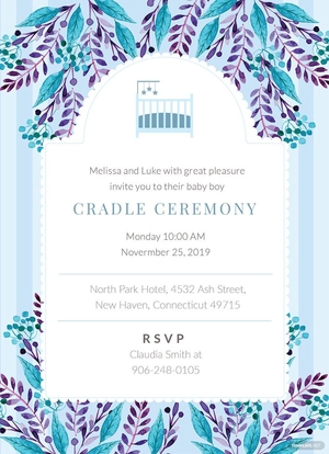 Cradle Ceremony Invitation Template