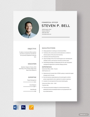 Commercial Officer Resume