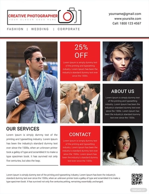 Creative Photographer Flyer Template