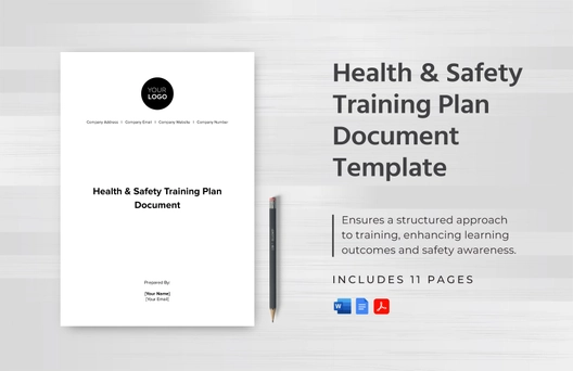 Health & Safety Training Plan Document Template