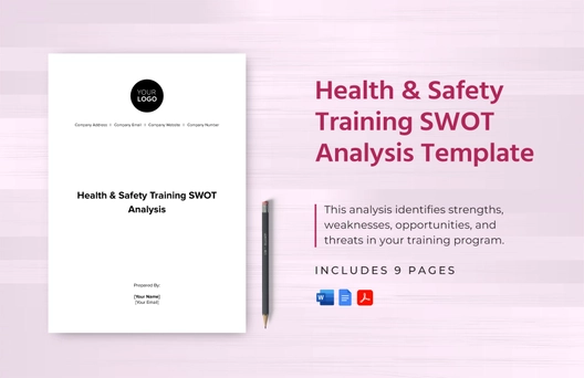 Health & Safety Training SWOT Analysis Template