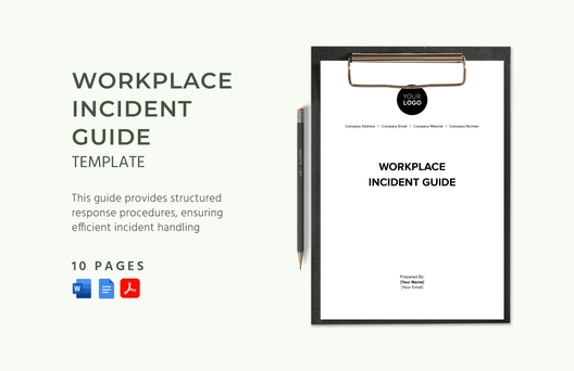 Workplace Incident Guide Template Workplace Incident Guide Template