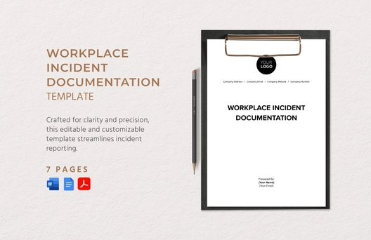 Workplace Incident Documentation Template Workplace Incident Documentation Template