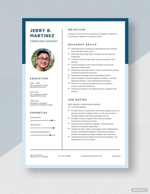 Computer Support Resume