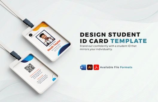 Design Student Id Card Template