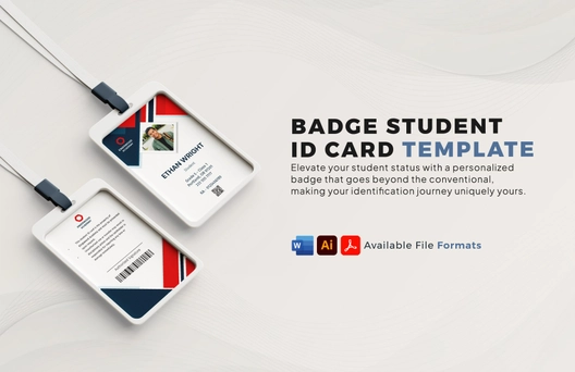 Badge Student ID card template