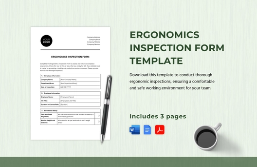 Ergonomics Inspection Form Template
