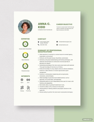 Conservation Technician Resume