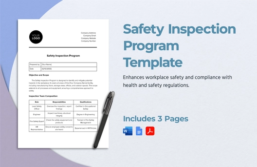 Safety Inspection Program Template