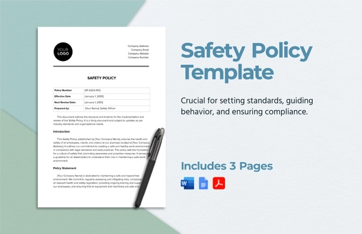 Safety Policy Template