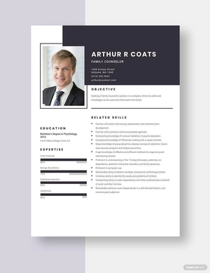 Family Counselor Resume