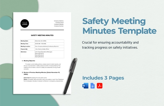 Safety Meeting Minutes Template